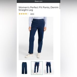 L.L. Bean Women's Perfect Fit Denim Straight-Leg Jeans - Size Large